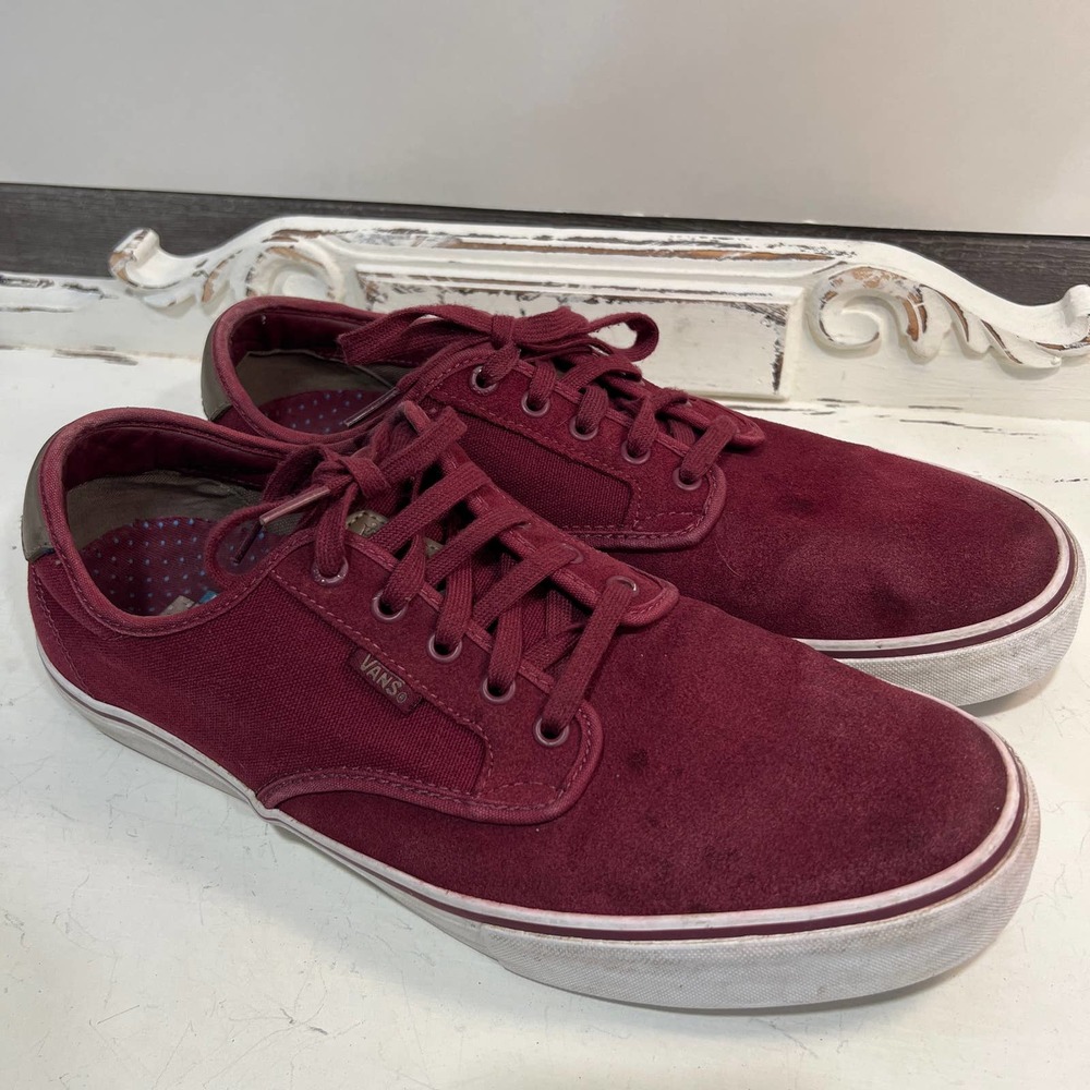 VANS Ultra Cush Pro Burgundy Suede Canvas Lace Up Men's size 13